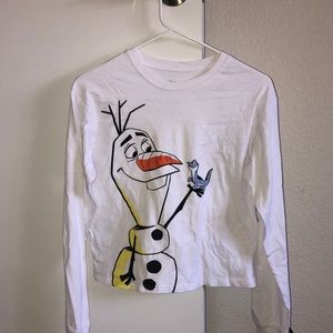 White long sleeve crop top